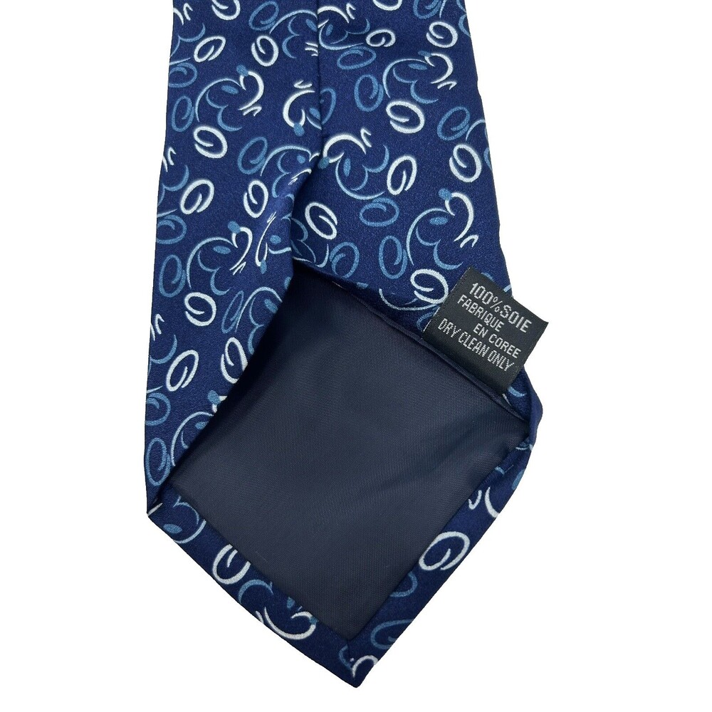 Walt Disney World Blue Necktie 100% Silk Featuring Mickey - Picture 5 of 5